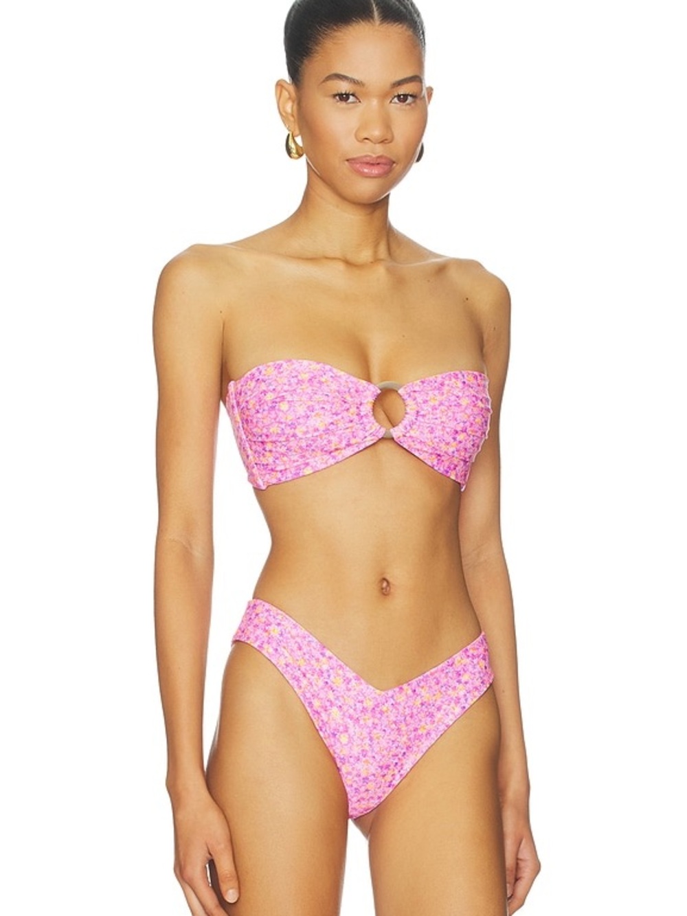 Kulani Kinis Gelato Bloom Strapless Bandeau Bikini Top Floral | Size M - Picture 4 of 15
